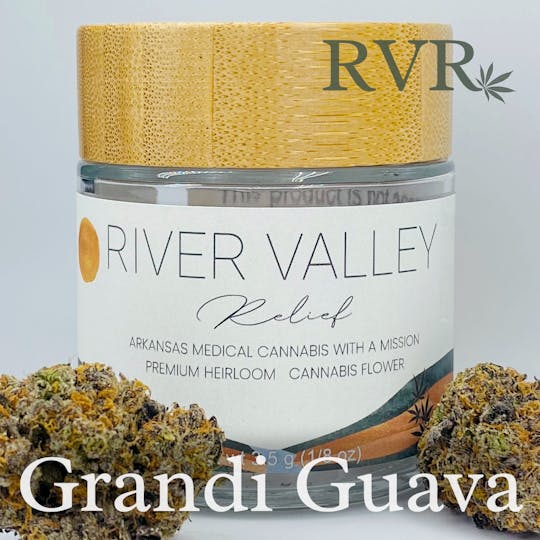 River Valley Relief - Grandi Guava Indica Hybrid Flower 3.5g Jar - 1