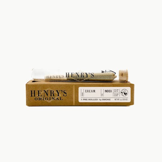 Henry's Original - 1g Single Pre-Roll- C.R.E.A.M - 1