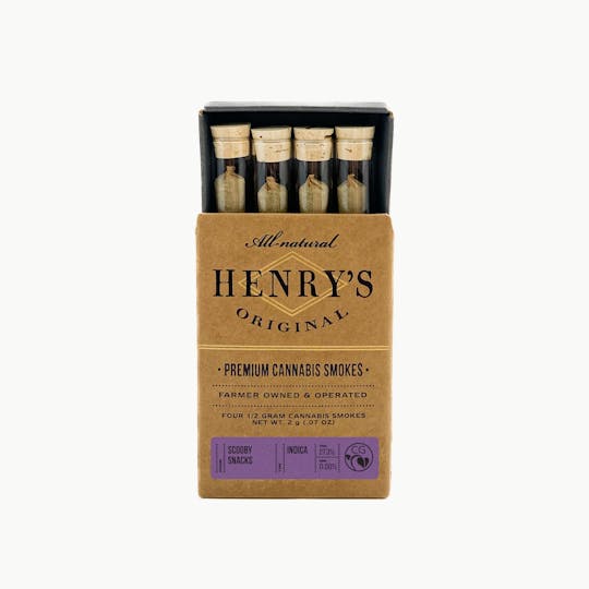 Henry's Original - 2g Total 4-Pack Pre-Rolls (.5g each) - Scooby Snacks - 1