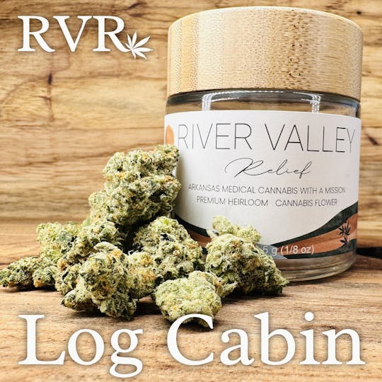 River Valley Relief - Log Cabin Sativa Hybrid Flower 3.5g Jar - 1