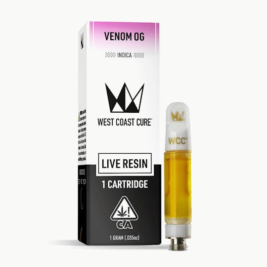 West Coast Cure - Venom OG Live Resin Cartridge - 1g - 1
