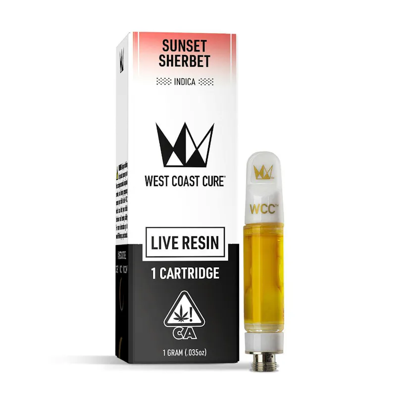 West Coast Cure Sunset Sherbet Live Resin Cartridge - 1g
