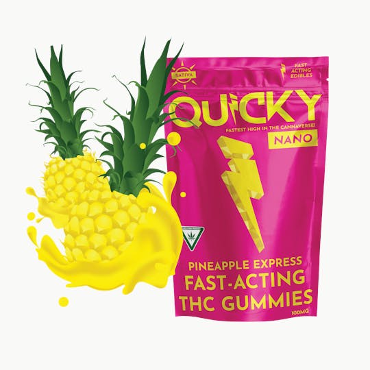 Quicky Edibles - Quicky Gummies - Pineapple Express (Sativa) - 100mg - 1