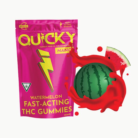 Quicky Edibles - Quicky Gummies - Watermelon (Indica) - 100mg - 1