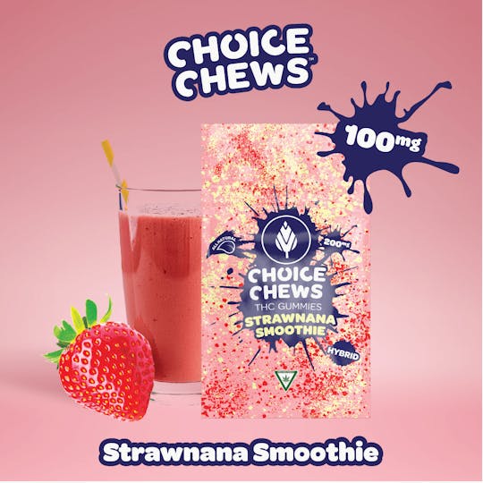 Choice Chews - Choice Chews - Strawnana Smoothie Gummies (Hybrid) - 100mg - 1