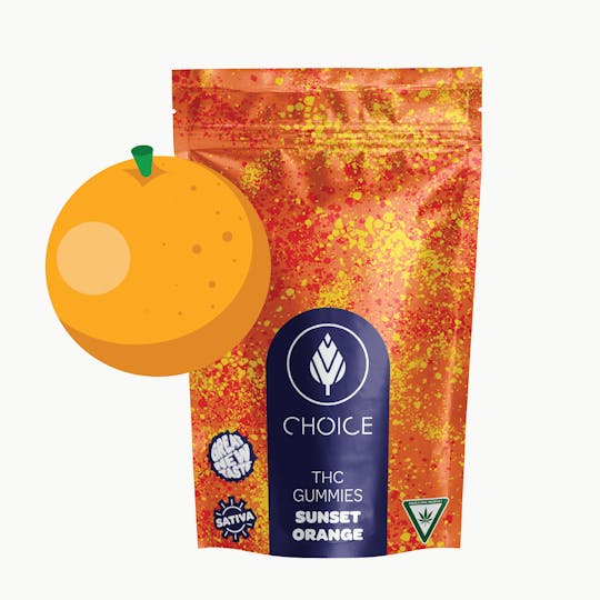 Choice Chews - Choice Chews - Sunset Orange Gummies (Sativa) - 100mg - 1