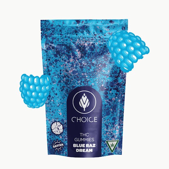 Choice Chews - Choice Chews - Blue Raz Dream Gummies (Sativa) - 100mg - 1