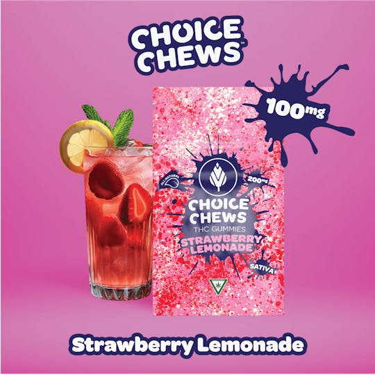 Choice Chews - Choice Chews - Strawberry Lemonade Gummies (Sativa) - 100mg - 1