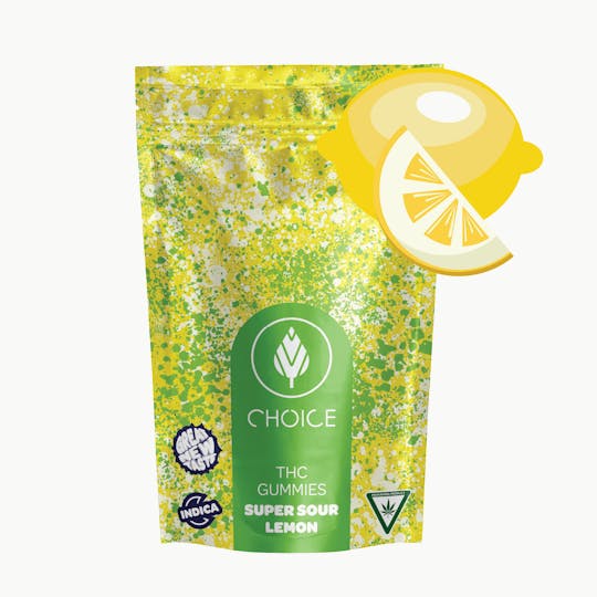 Choice Chews - Choice Chews - Super Sour Lemon Gummies (Indica) - 100mg - 1