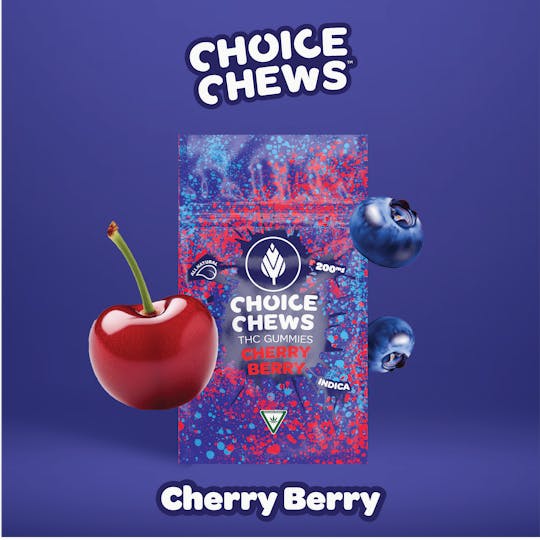 Choice Chews - Choice Chews - Cherry Berry Gummies (Indica) - 200mg - 1