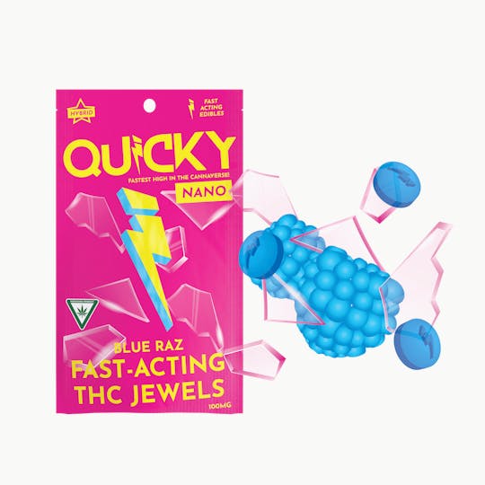 Quicky Edibles - Quicky Hard Candy - Blue Raz (Hybrid) - 100mg - 1
