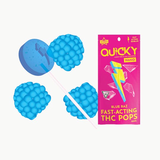 Quicky Edibles - Quicky Sucker - Blue Raz (Hybrid) - 10mg - 1