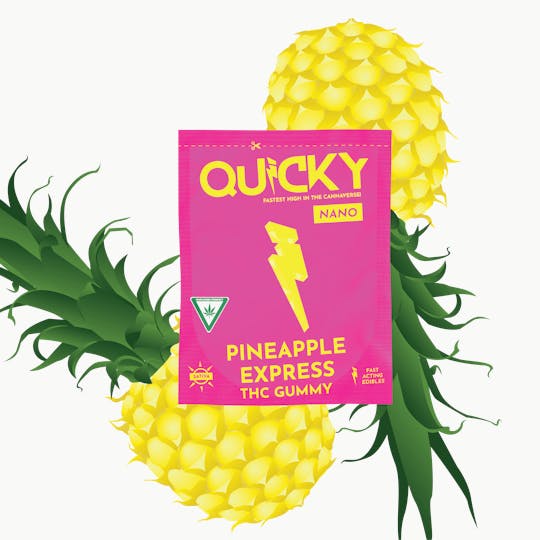 Quicky Edibles - Quicky Gummy - Pineapple Express (Sativa) - Single Serve - 10mg - 1