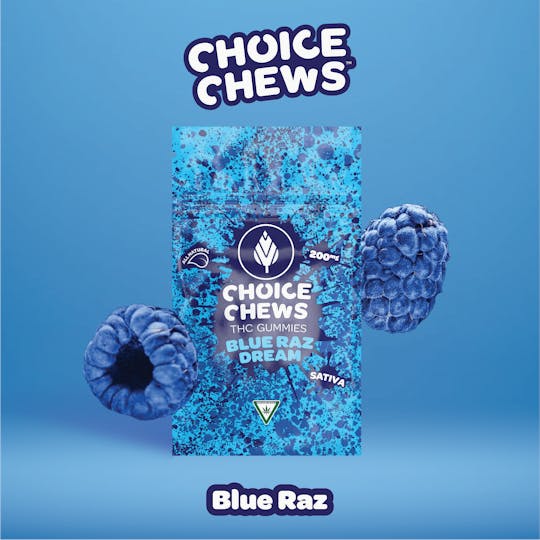 Choice Chews - Choice Chews - Blue Raz Dream Gummies (Sativa) - 200mg - 1