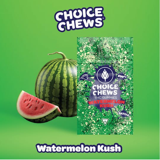 Choice Chews - Choice Chews - Watermelon Kush Gummies (Sativa) - 200mg - 1