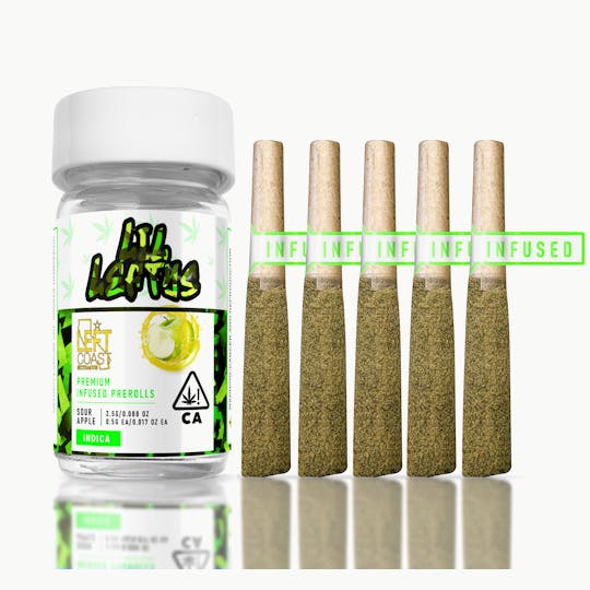 LEFT COAST - Lil Leftys Infused Prerolls - Sour Apple - 1