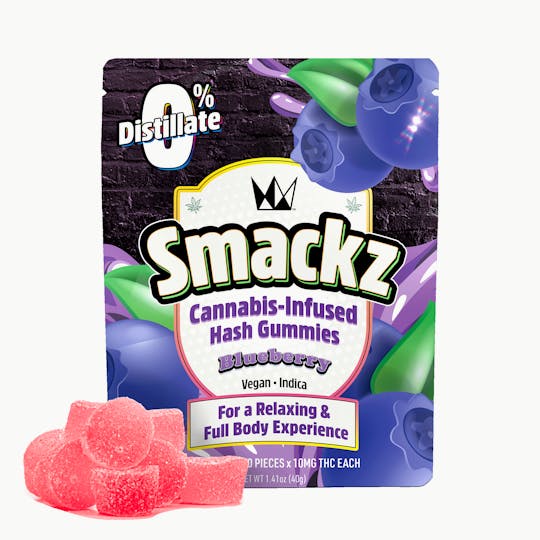 West Coast Cure - Blueberry Flavored Solventless Gummies - 10x 10mg/gummy - 1