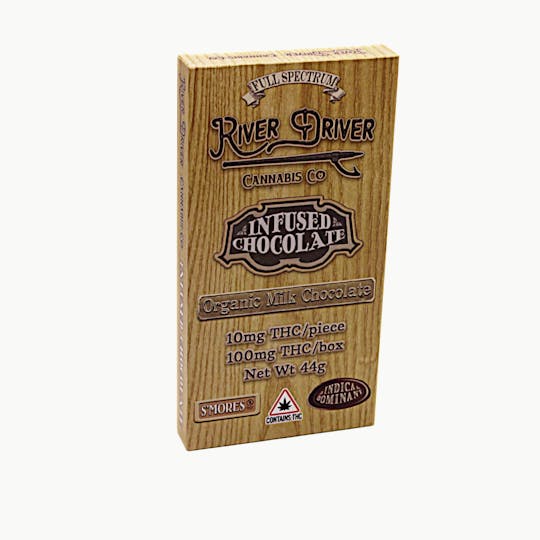 River Driver Cannabis Co - Organic Smore's Milk Chocolate Bar 100mg - 1