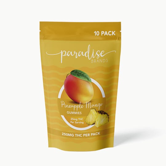 Paradise Brands - 10 Pack Gummies Pineapple Mango 250mg - 1