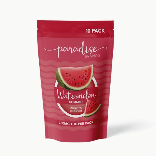 Paradise Brands - 10 Pack Gummies Watermelon 250mg - 1