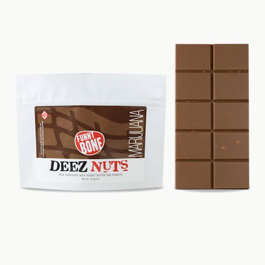 CLOVR - Funny Bone - 500mg - Chocolate Bar - Deez Nuts - 1