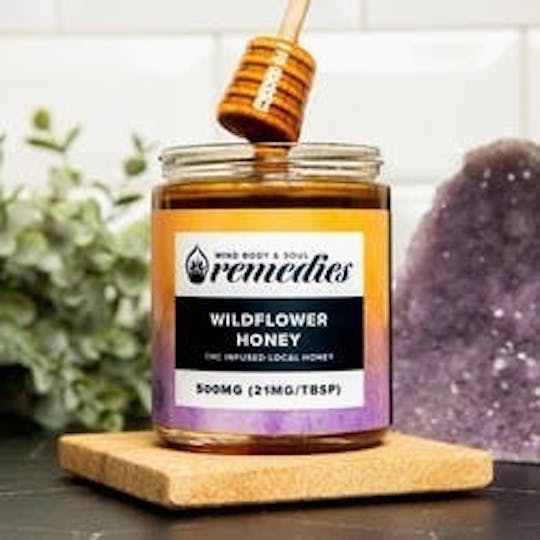 Mind Body & Soul Support - 12 oz 1000mg THC Wildflower Honey - 1