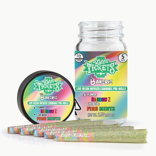 Lift Tickets - Rainbow Z x Fire Mintz - Infused Pre-Roll 5-Pack - 1
