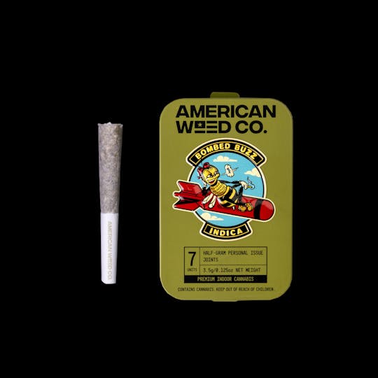 American Weed Co. - Bombed Buzz - Indica Pre-Roll Pack (0.5g x 7) CA - 1