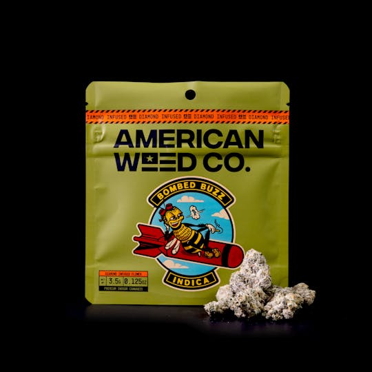 American Weed Co. - Bombed Buzz High THC - Infused Indica Flower (3.5g) CA - 1