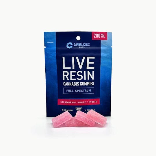 Cannalicious Labs - Strawberry Runtz - Live Resin Gummies - 1