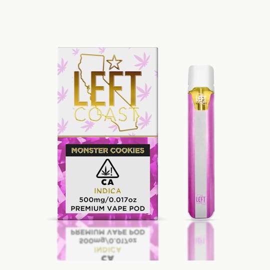 LEFT COAST - Monster Cookies- Premium .5G THC Pod - 1