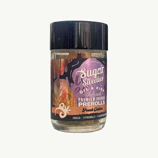 Sugar Daddy - Sugar Sweeties | Peach Cobbler | 5PK Indica Infused Prerolls 2.5g - 1