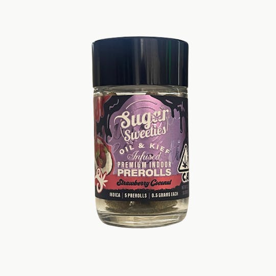 Sugar Daddy - Sugar Sweeties | Strawberry Coconut | 5PK Indica Infused Prerolls 2.5g - 1
