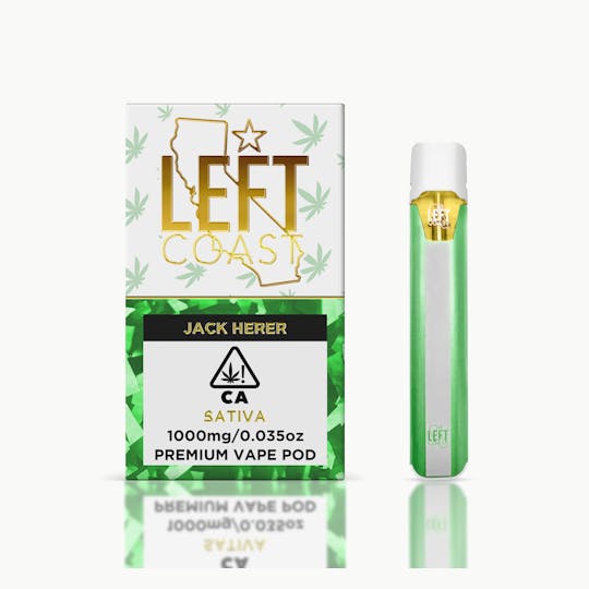 LEFT COAST - Jack herer- Premium 1G THC Pod - 1