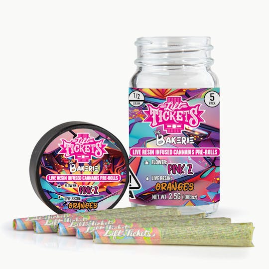 Lift Tickets - Pink Z x Oranges - Infused Pre-Roll 5-Pack - 1
