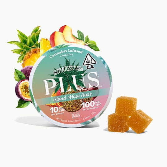 PLUS™️ Products - Island Maui Haze Sativa Solventless Gummies - 1