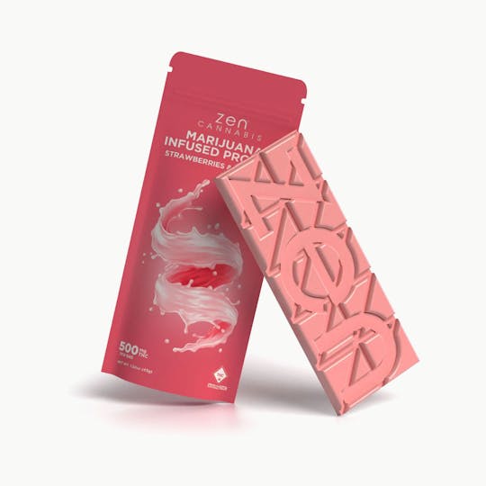 Bison Infused - Zen Cannabis Strawberries & Cream Bar 500mg THC - 1