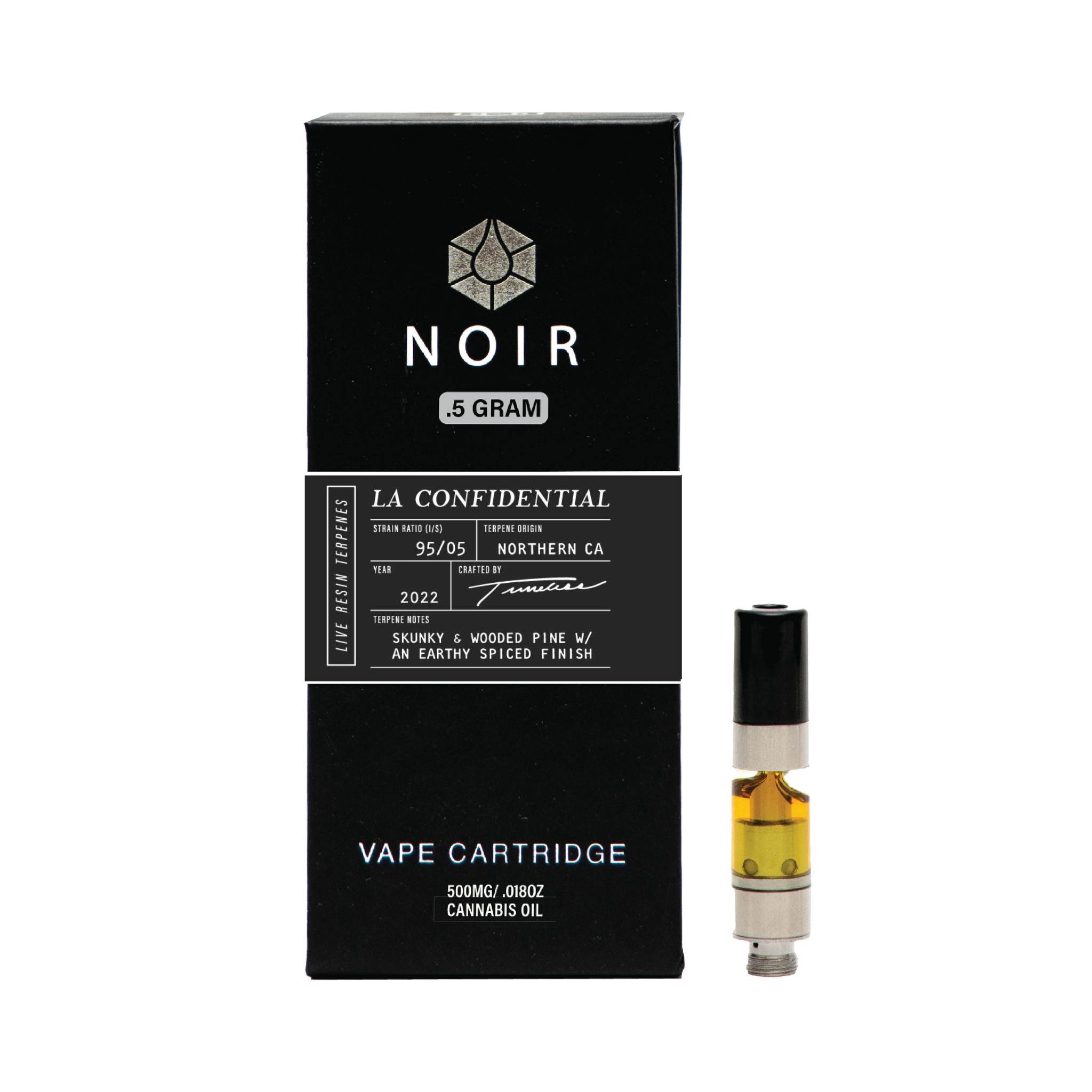 NOIR LA Confidential 500mg Vape Cartridge (Live Resin) Timeless Vapes