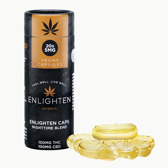 Enlighten - Vegan Indica 1:1 Capsules - 20 Capsules - 100mg - 1