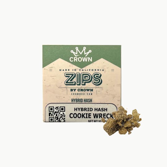 Crown Genetics - Zips By Crown Cookie Wreck Hash 1G - 1