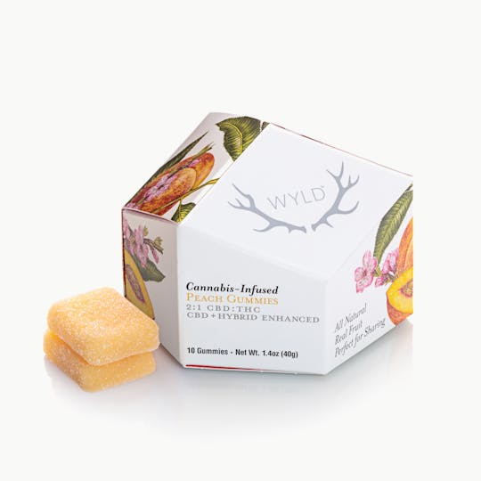 WYLD - Peach 2:1 CBD + Hybrid Enhanced Gummies | 100mg - 1