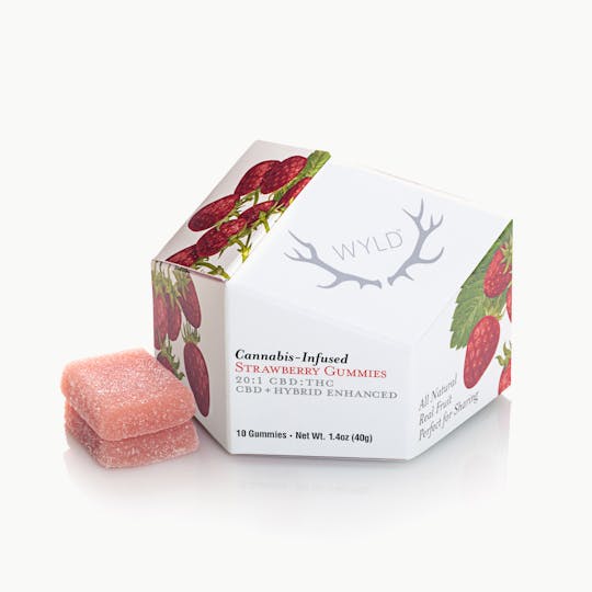 WYLD - Strawberry 20:1 CBD + Hybrid Enhanced Gummies | 200:10mg - 1