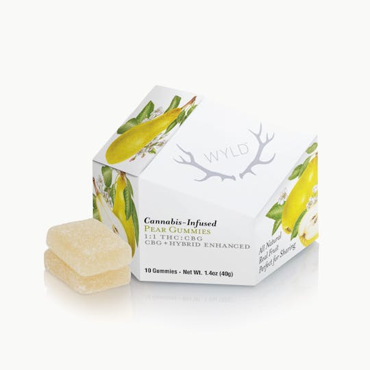 WYLD - Pear 1:1 CBG + Hybrid Enhanced Gummies | 100:100mg - 1