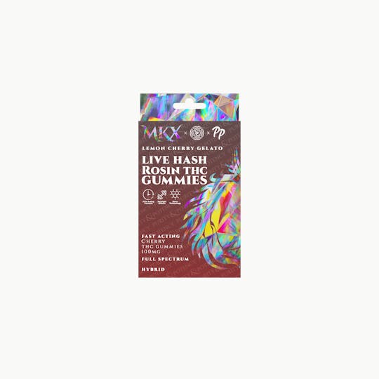 MKX Oil Co - MKX Live Hash Rosin Gummies(100mg): Lemon Cherry Gelato - 1