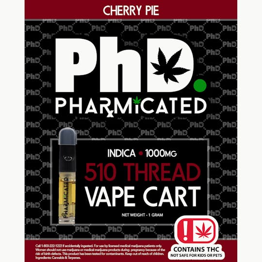 Pharmicated - Pharmicated 510 Thread Vape Cart - 1000 mg - Cherry Pie (I) - 1