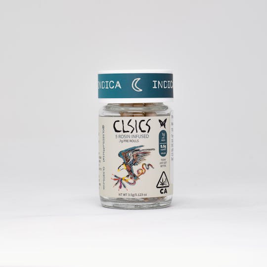 CLSICS Rosin & Rosin Infused Pre Rolls - Oreoz/Cream - 5pk .7g Rosin Infused Pre Rolls - 1