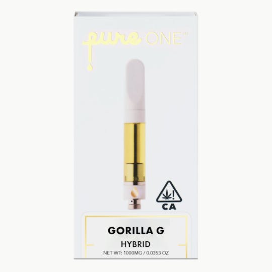 Pure Vape - Pure Cannabis Extract 1g Cartridge - Gorilla G - Hybrid - 1