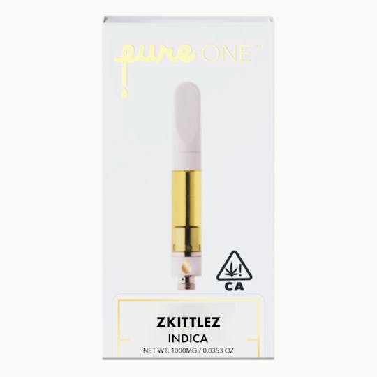 Pure Vape - Pure Cannabis Extract 1g Cartridge - Zkittlez - Indica - 1