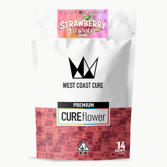 West Coast Cure - Strawberry Biscotti - 14G Premium Flower - 1