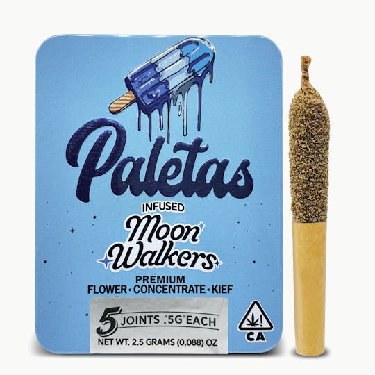 Paletas - Paletas: Blackberry Kush-Moon walkers Infused Pre-Rolls 5-Pack (2.5g) - 1